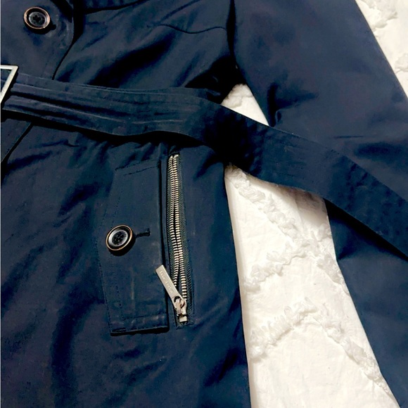 Beautiful black🖤MK Michael Kors Trench Coat - Picture 4 of 9